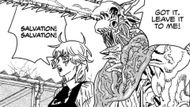The Famine Devil and Fakesaw Man under the Death Devil's control as seen in the Chainsaw Man manga (Image credit: Shueisha)